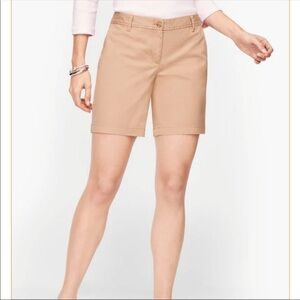 TALBOTS size 6 tan Bermuda khaki chino shorts